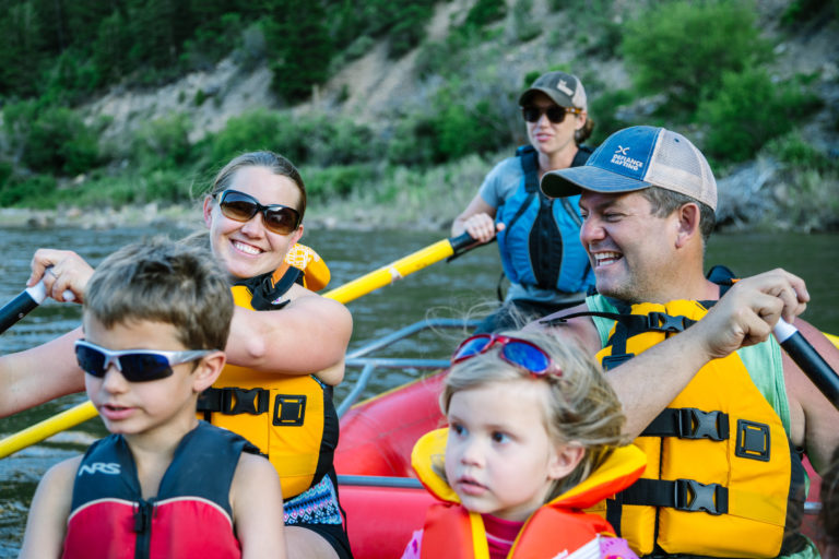 A family going on a Colorado River Rafting Adventure