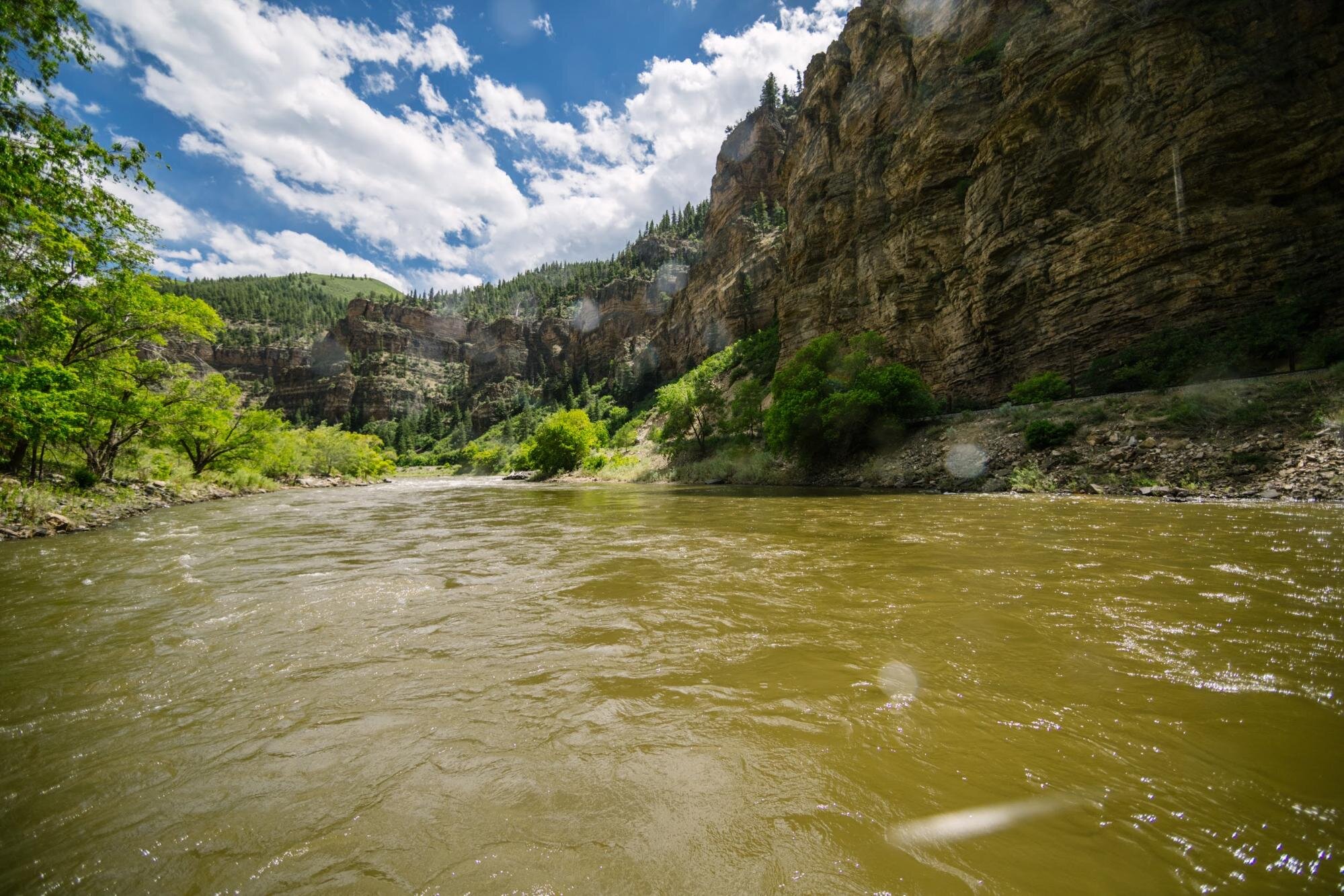 Glenwood Canyon & Colorado River. Photo courtesy of Defiance Rafting Company.