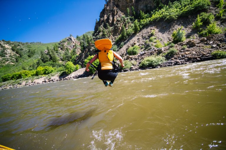 jumping into the colorado river