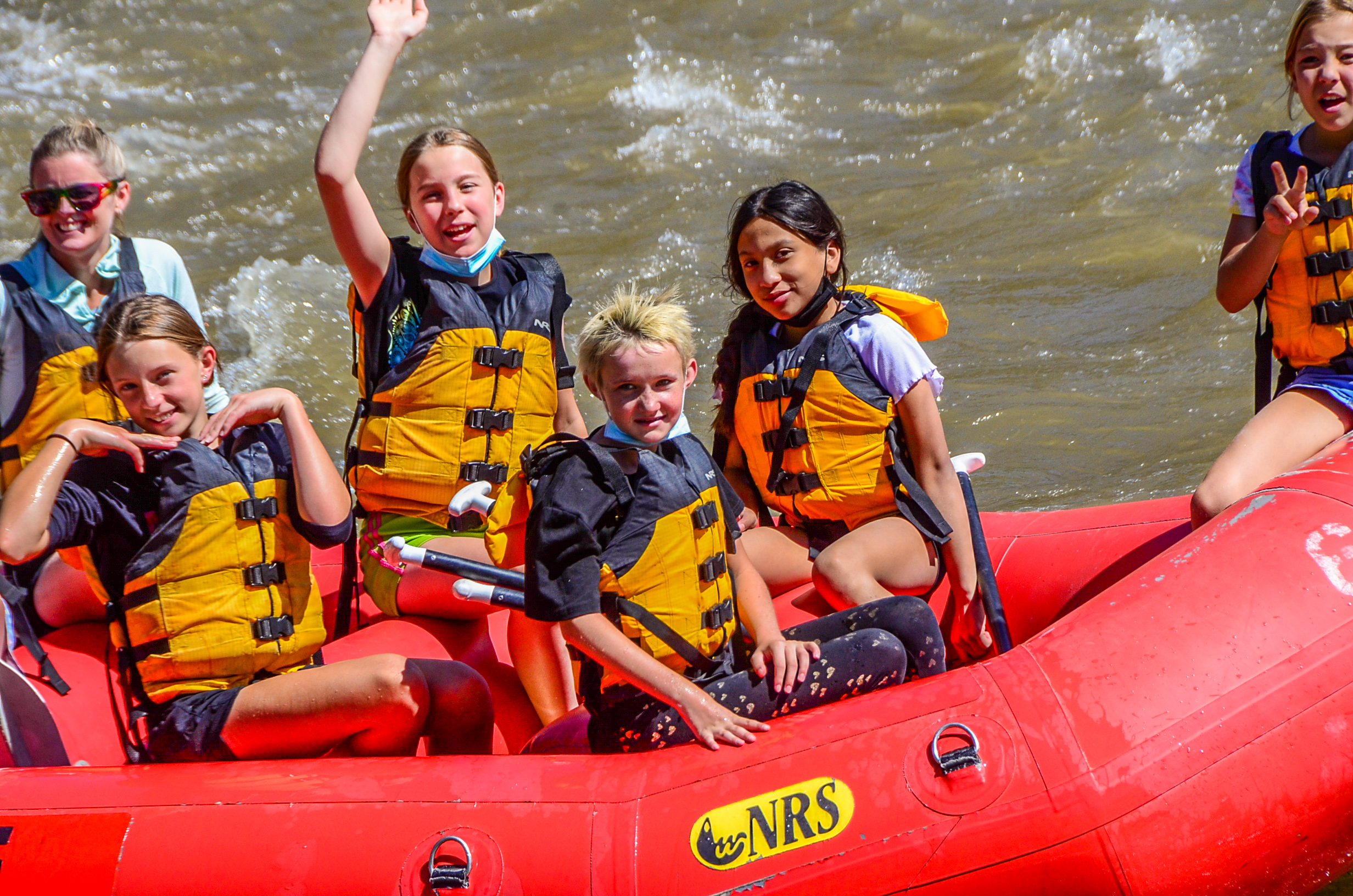 a scouting group rafting the Colorado river