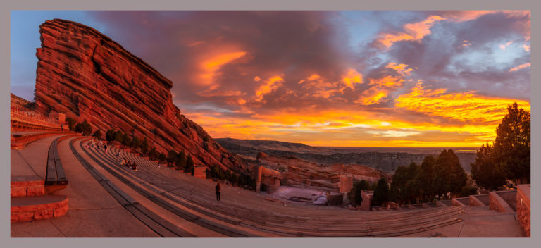 Sunrise at Red Rocks Amphitheater 