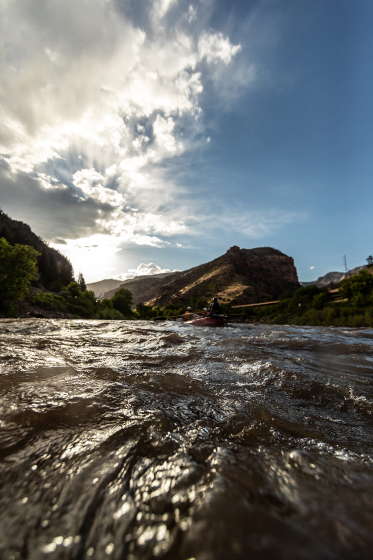 Late afternoon float on the Colorado River in Glenwood Canyon.