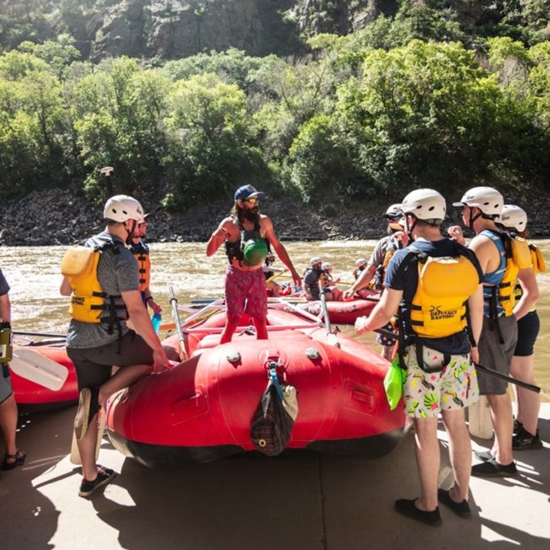 understanding whitewater ratings during the paddle talk at the Shoshone put-in